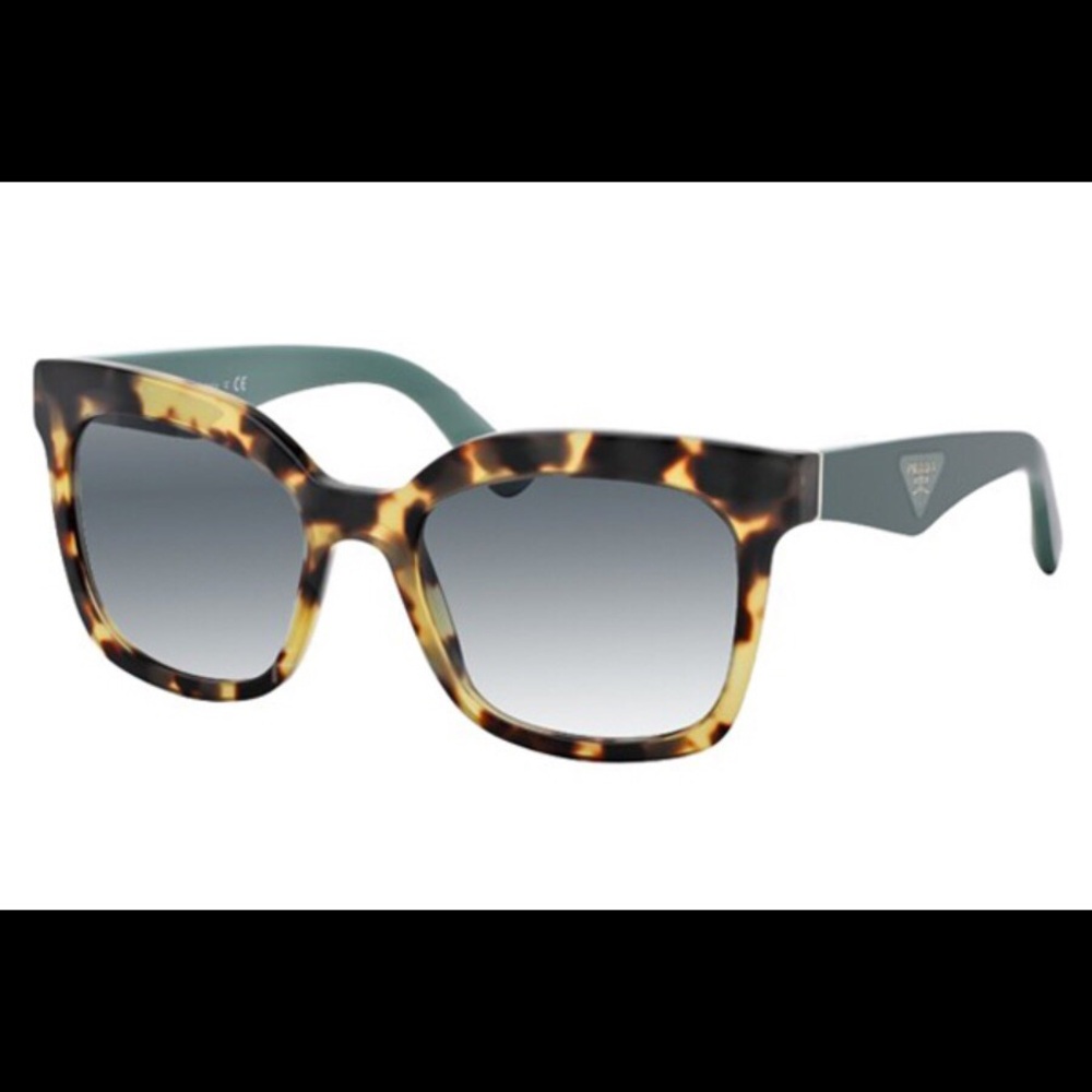 Prada Tortoise and Green Sunglasses